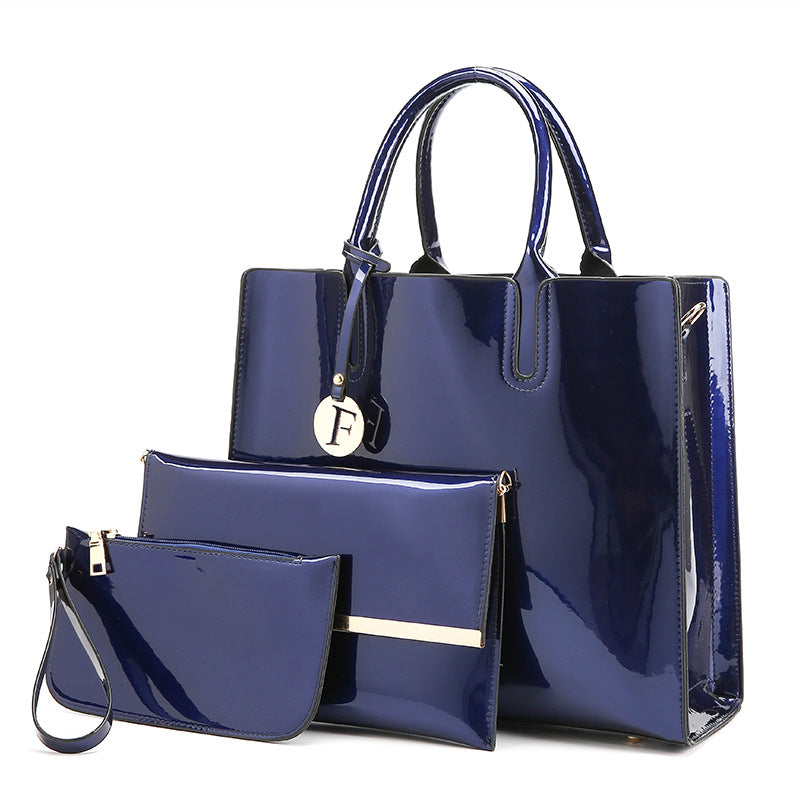 Artificial Patent Leather Glossy handbag Luvéillé