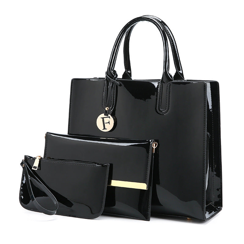Artificial Patent Leather Glossy handbag Luvéillé