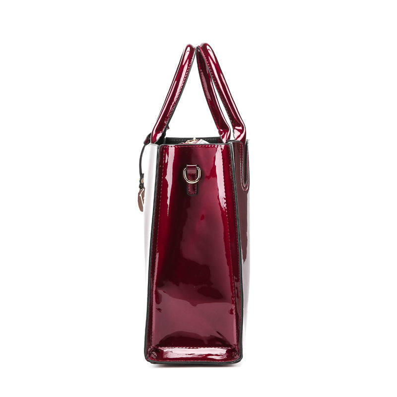 Artificial Patent Leather Glossy handbag Luvéillé