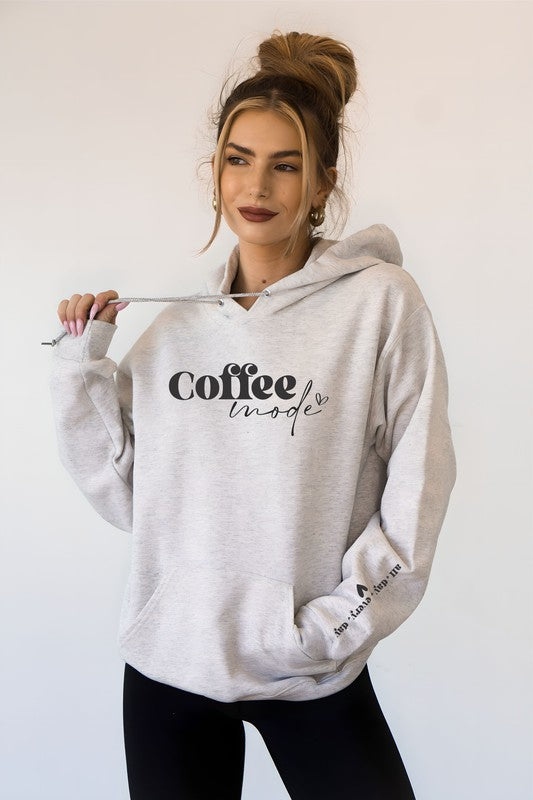 Coffee Mode Graphic Hoodie Luvéillé