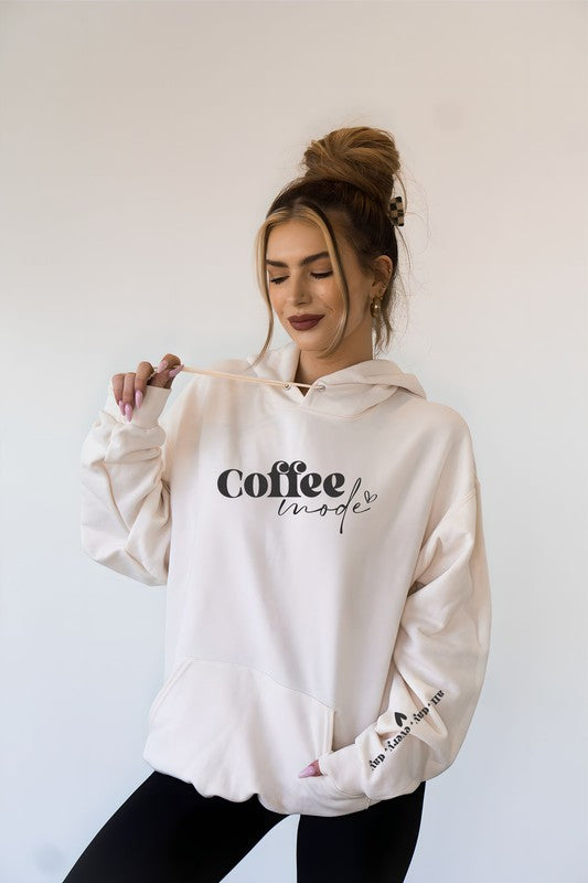 Coffee Mode Graphic Hoodie Luvéillé