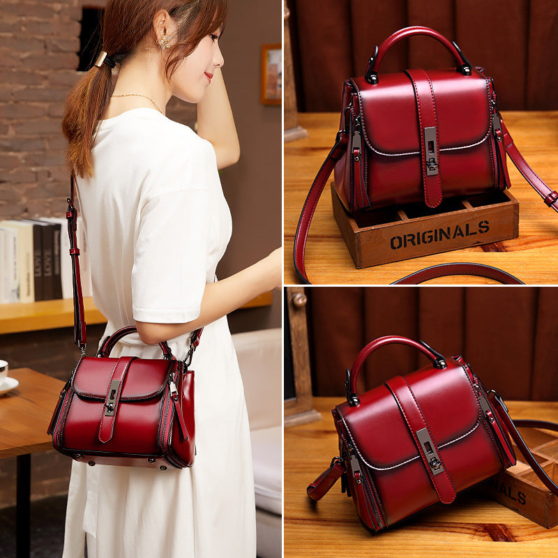 Cowhide Vintage Crossbody Handbag Luvéillé