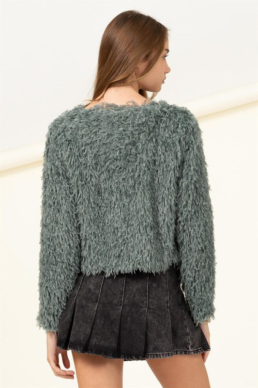 Essential Beauty Cropped Fur Jacket Luvéillé