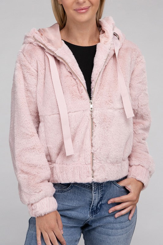 Fluffy Zip-Up Teddy Hoodie Luvéillé
