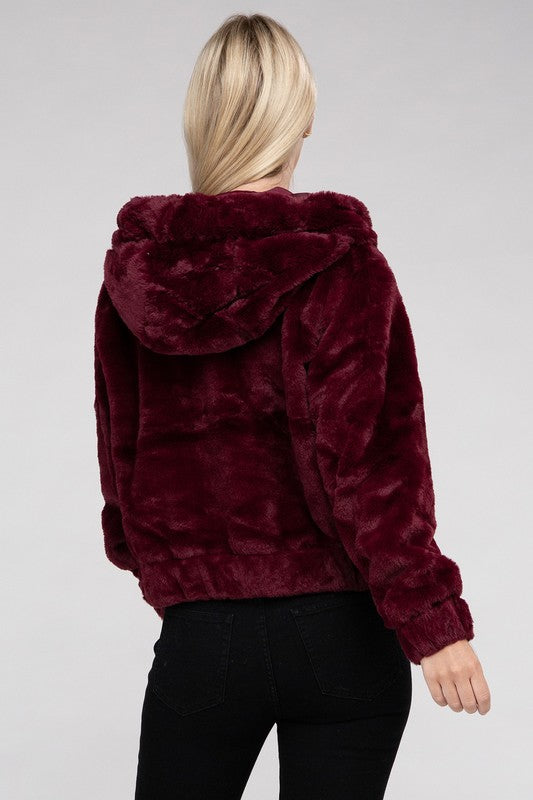 Fluffy Zip-Up Teddy Hoodie Luvéillé