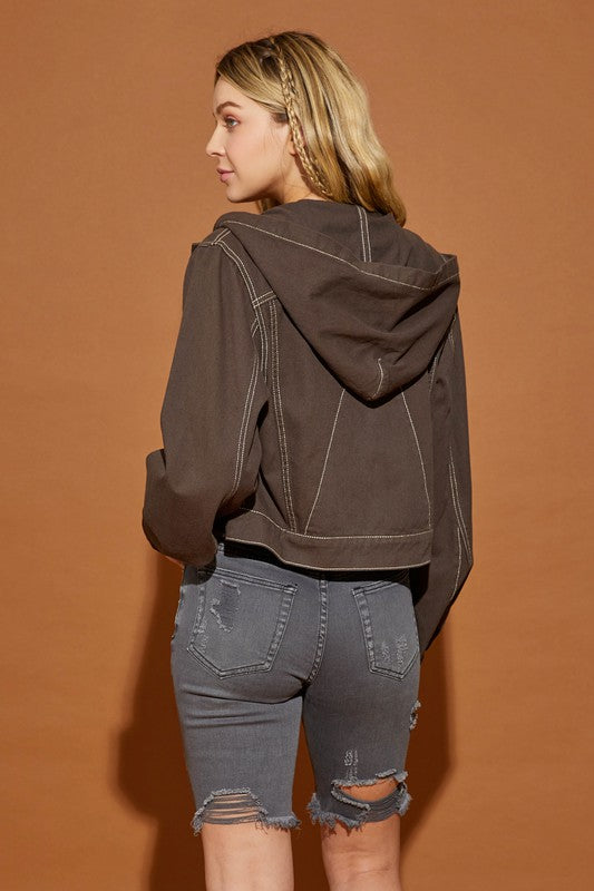Hoodie Denim Jacket Luvéillé