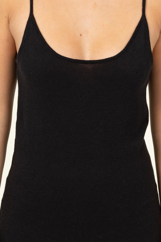 Just Saying Sleeveless Midi Sweater Dress Luvéillé