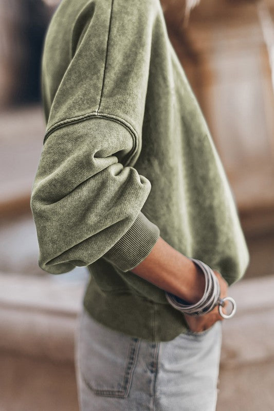 Mineral Washed Acid dye Sweatshirt Pullover Luvéillé