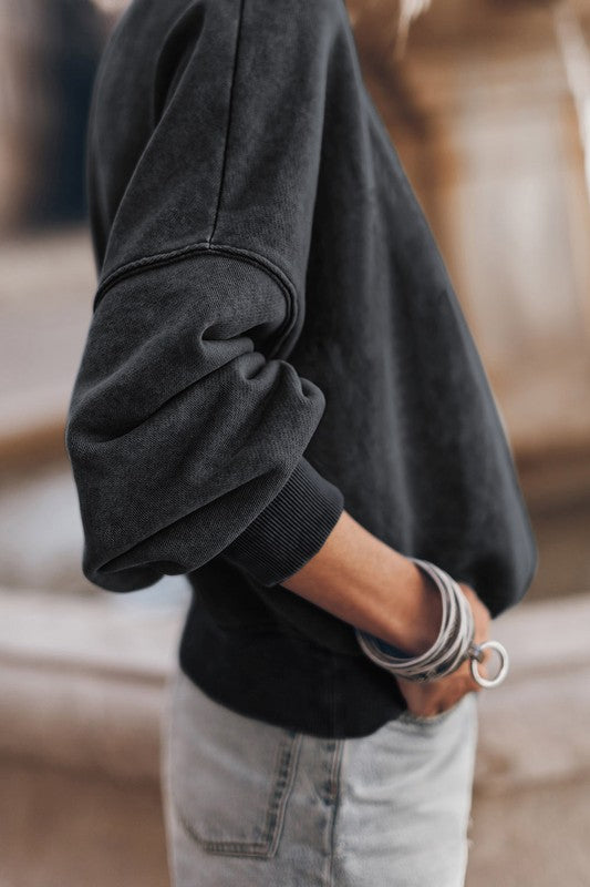 Mineral Washed Acid dye Sweatshirt Pullover Luvéillé