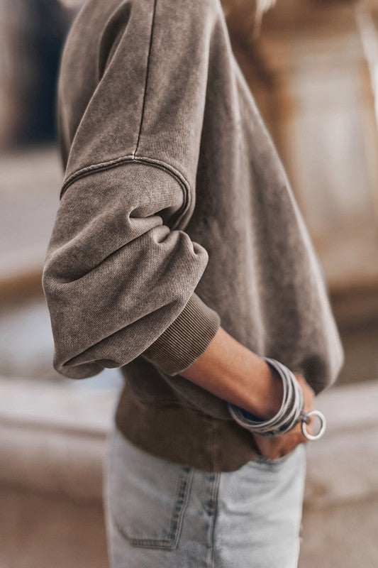 Mineral Washed Acid dye Sweatshirt Pullover Luvéillé