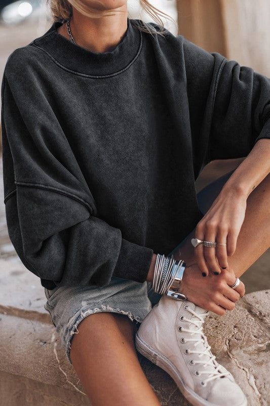 Mineral Washed Acid dye Sweatshirt Pullover Luvéillé