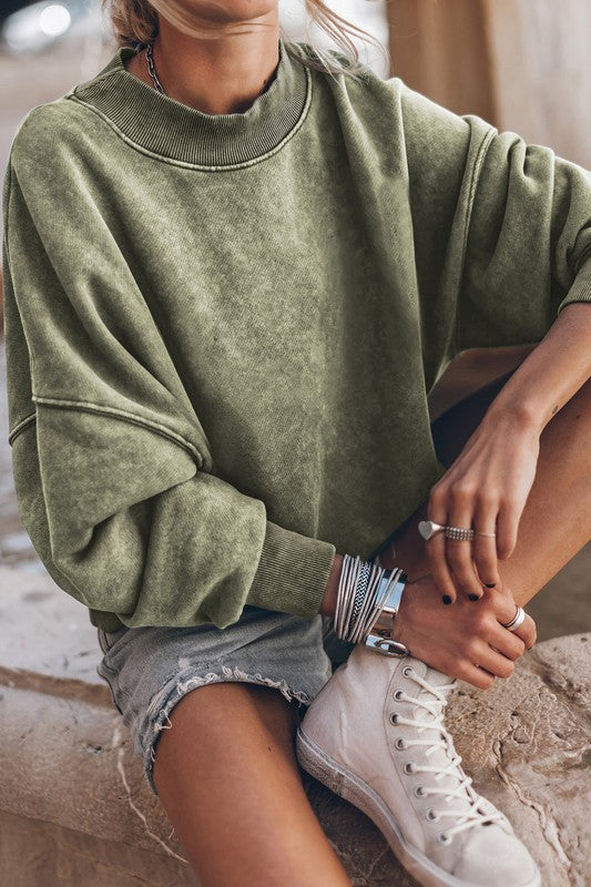 Mineral Washed Acid dye Sweatshirt Pullover Luvéillé