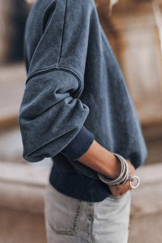 Mineral Washed Acid dye Sweatshirt Pullover Luvéillé