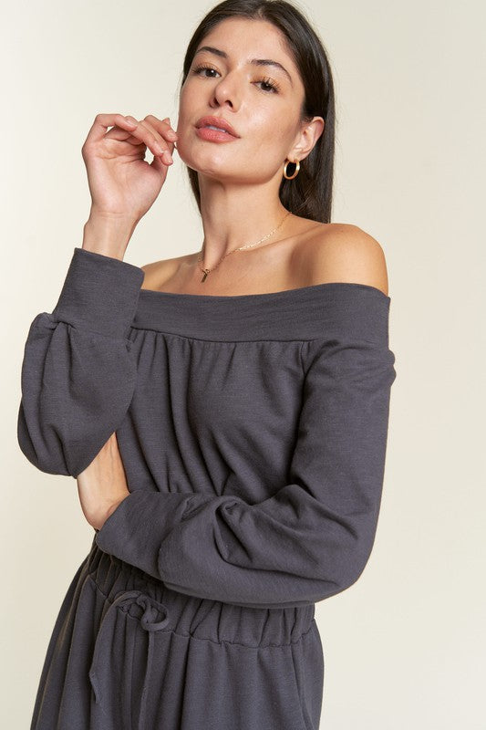 ONE SHOULDER TERRY JUMPSUIT Luvéillé