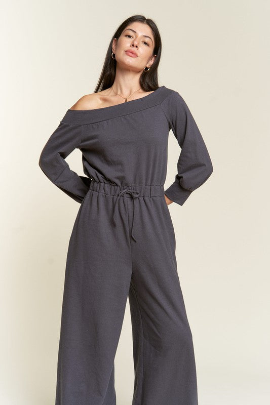 ONE SHOULDER TERRY JUMPSUIT Luvéillé