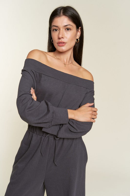 ONE SHOULDER TERRY JUMPSUIT Luvéillé