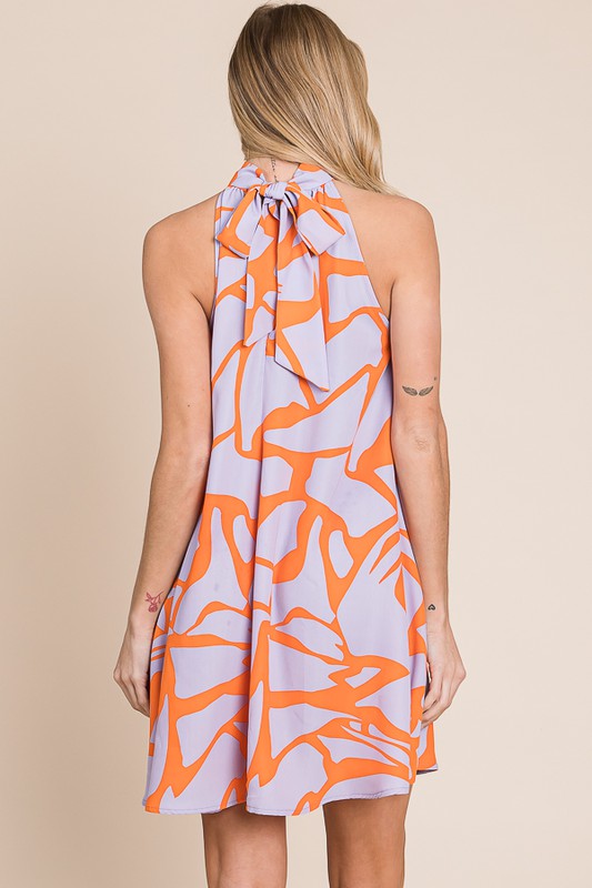 Resort style halter neck short sundress Luvéillé