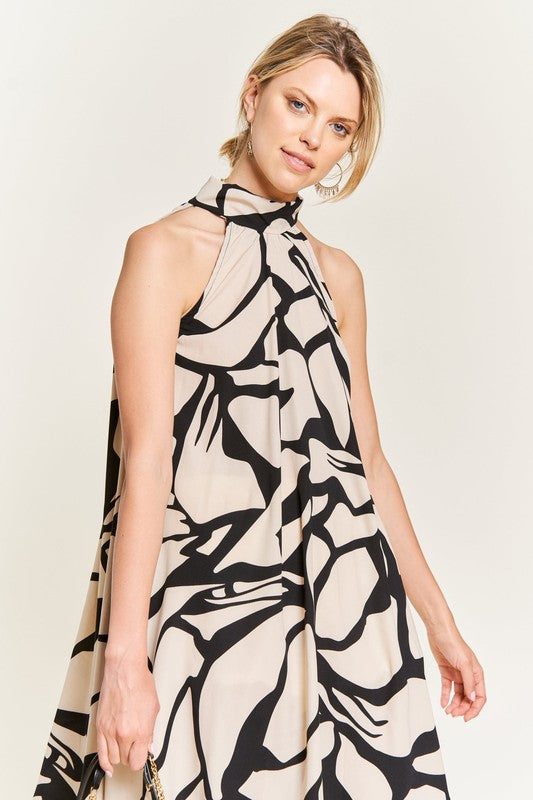 Resort style halter neck short sundress Luvéillé