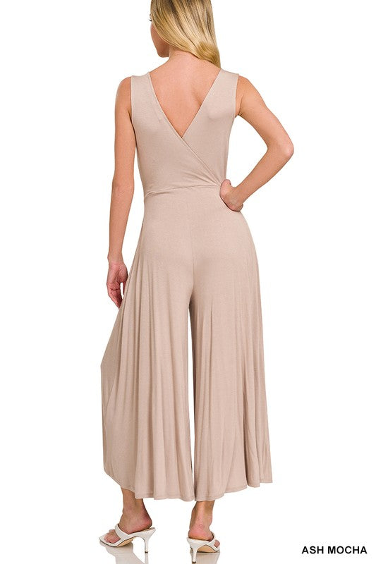 Surplice Neckline Sleeveless Jumpsuit Luvéillé