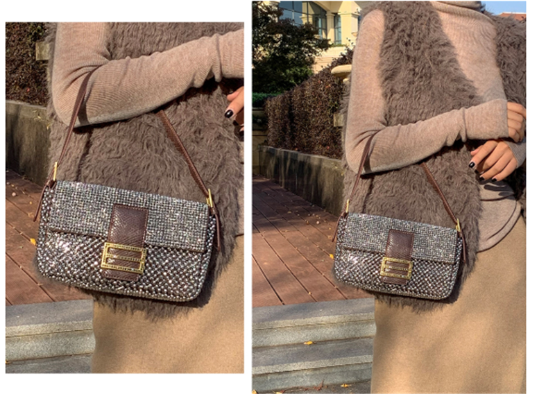 Women's Bag With Rhinestones and Beads Luvéillé