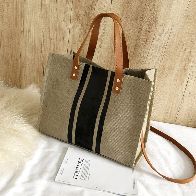 Professional Business Commuting Stripes Handbag