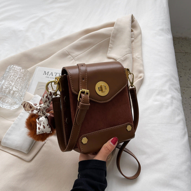 Retro Frosted Crossbody Bag