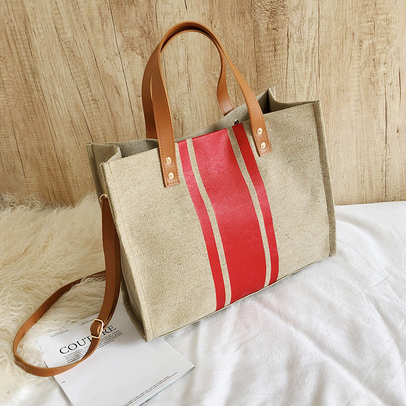 Professional Business Commuting Stripes Handbag