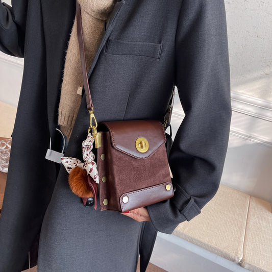 Retro Frosted Crossbody Bag