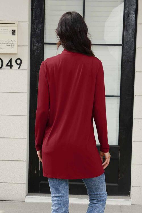 Basic Bae Full Size Open Front Long Sleeve Cardigan Luvéillé