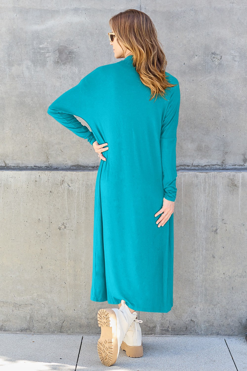 Basic Bae Full Size Open Front Long Sleeve Cover Up Luvéillé