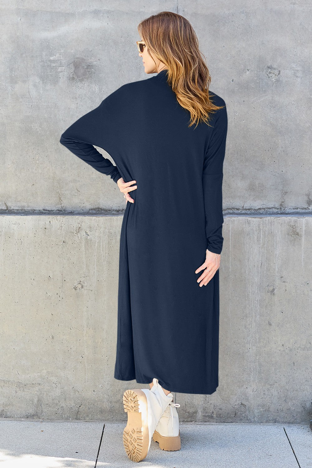 Basic Bae Full Size Open Front Long Sleeve Cover Up Luvéillé