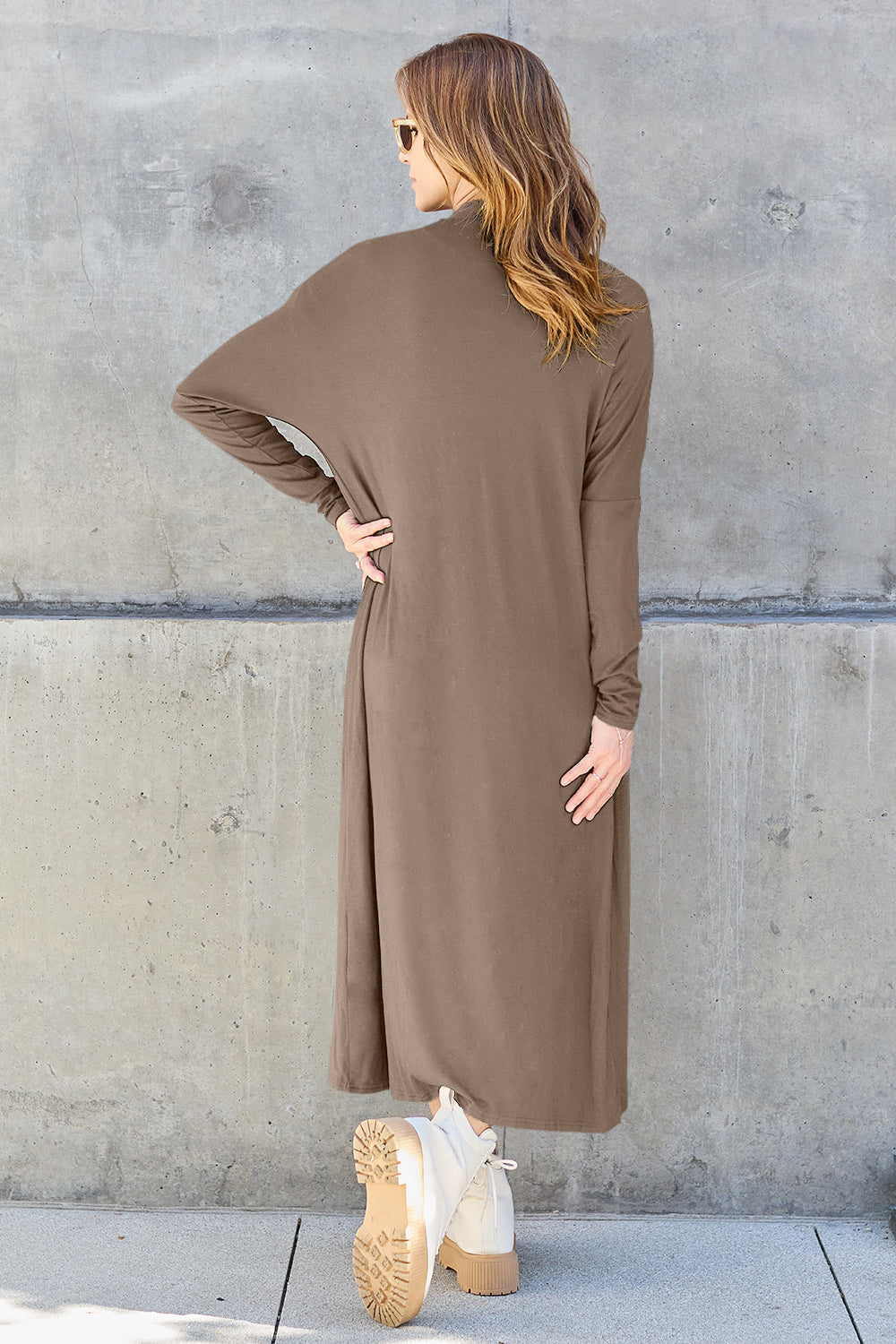 Basic Bae Full Size Open Front Long Sleeve Cover Up Luvéillé