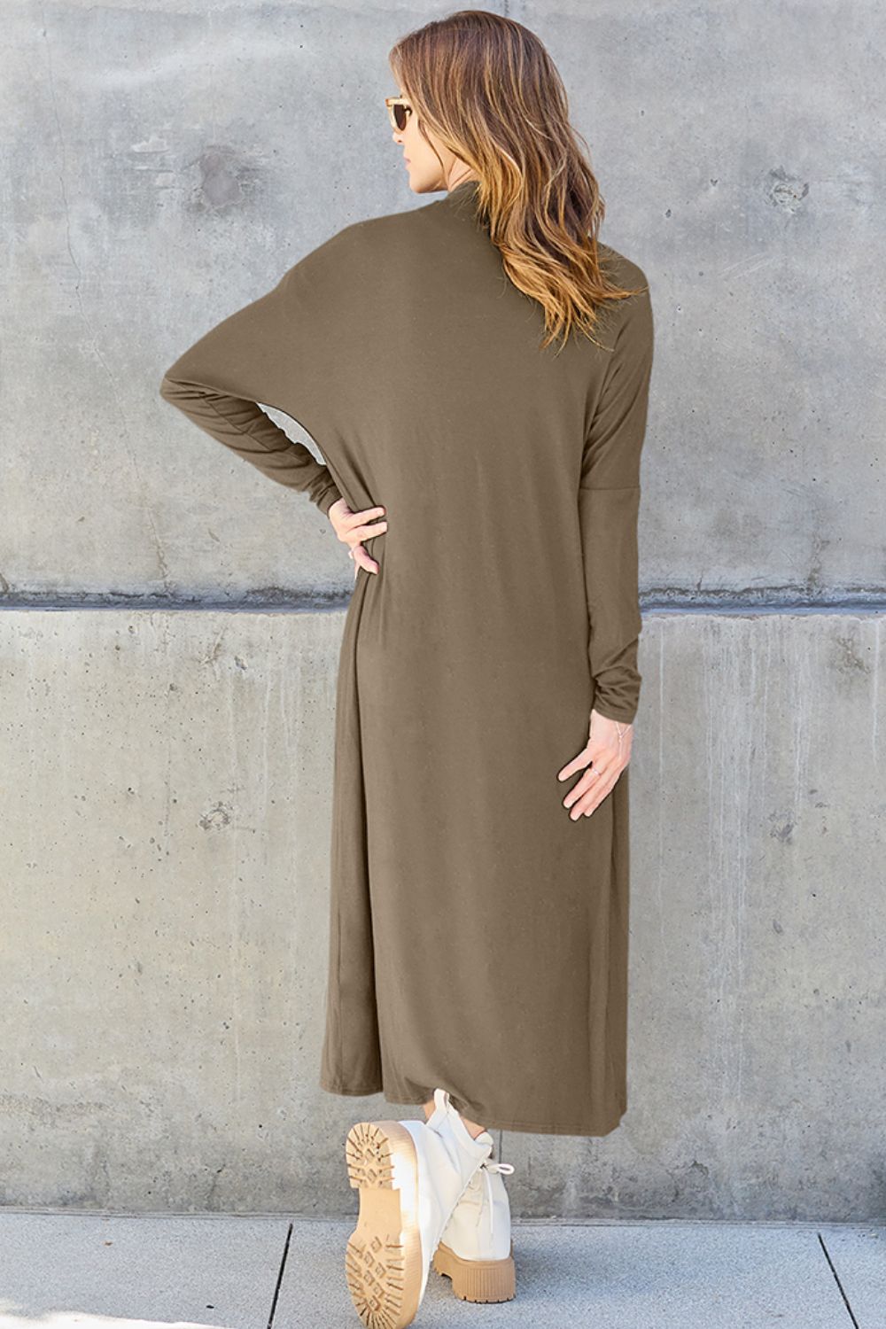 Basic Bae Full Size Open Front Long Sleeve Cover Up Luvéillé