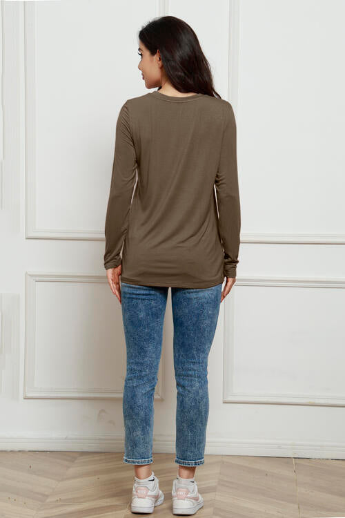 Basic Bae Full Size Round Neck Long Sleeve Top Luvéillé