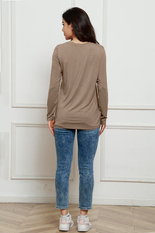 Basic Bae Full Size Round Neck Long Sleeve Top Luvéillé