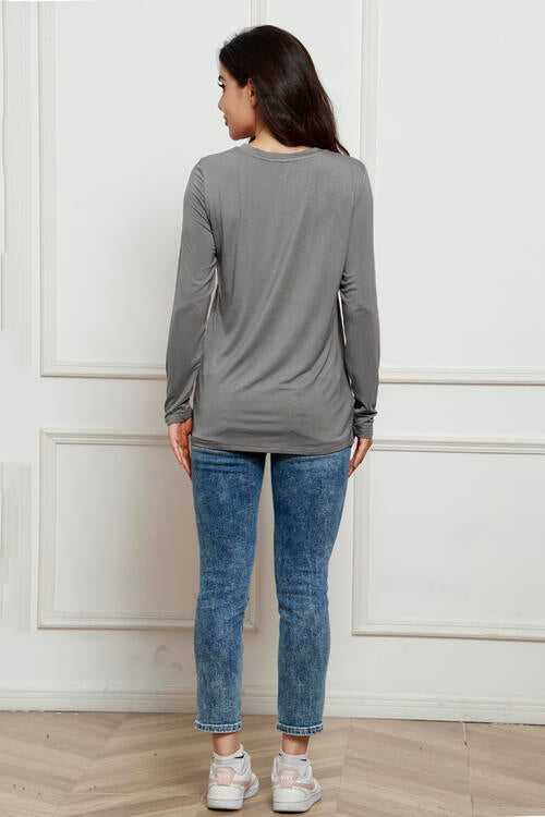 Basic Bae Full Size Round Neck Long Sleeve Top Luvéillé