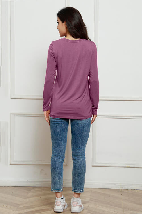 Basic Bae Full Size Round Neck Long Sleeve Top Luvéillé