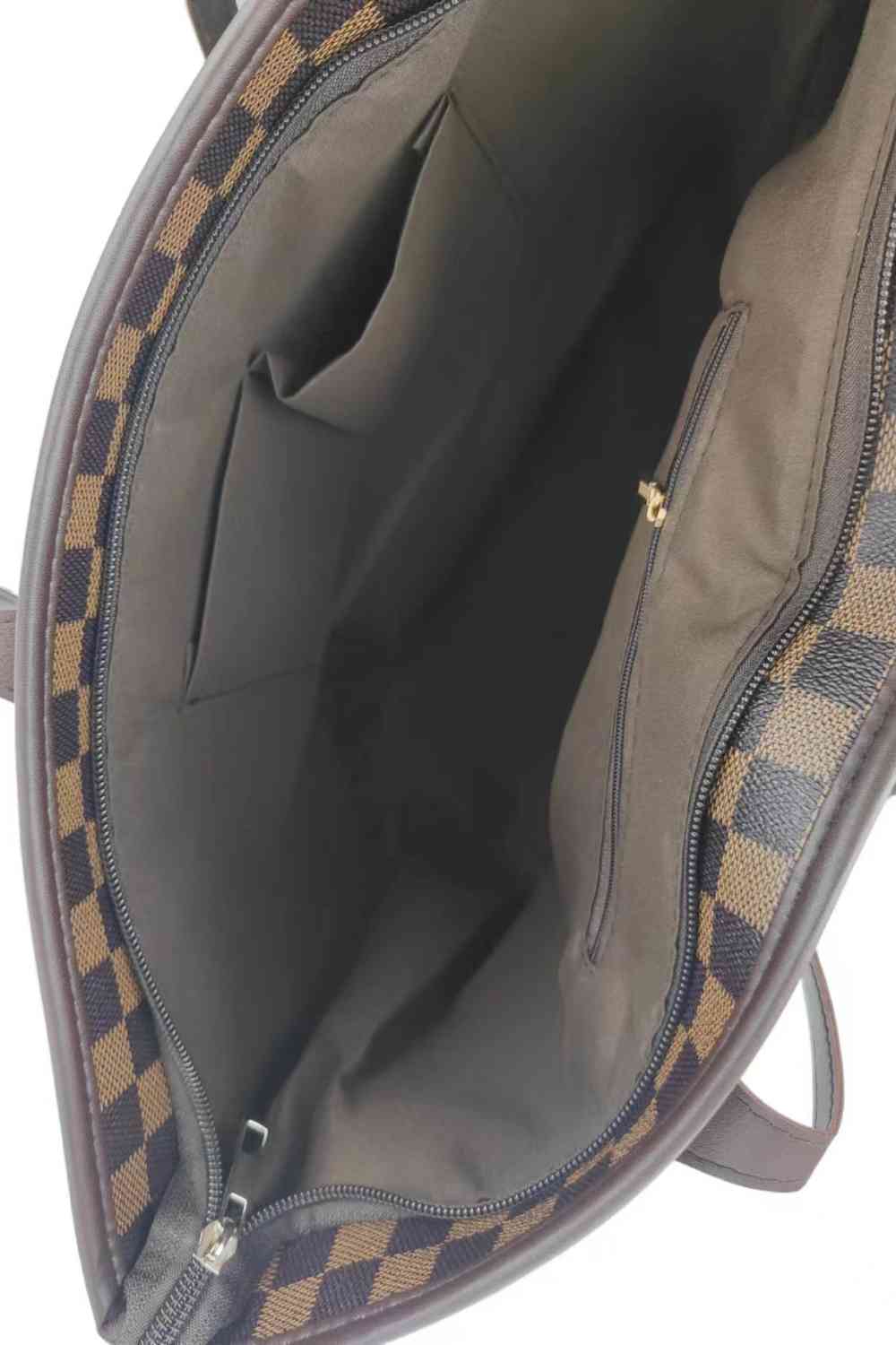 Checkered Two-Piece Bag Set Luvéillé