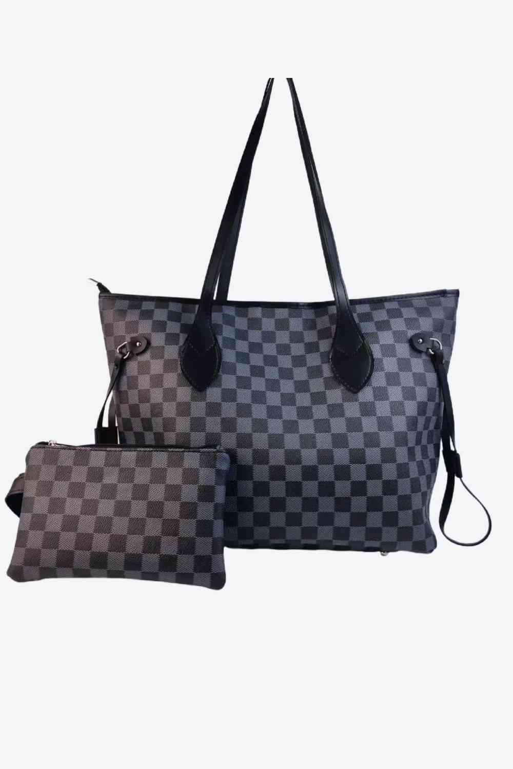 Checkered Two-Piece Bag Set Luvéillé