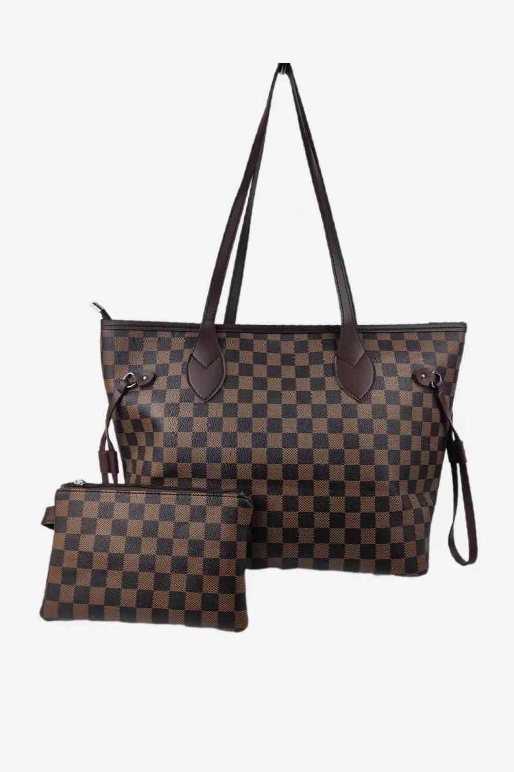 Checkered Two-Piece Bag Set Luvéillé
