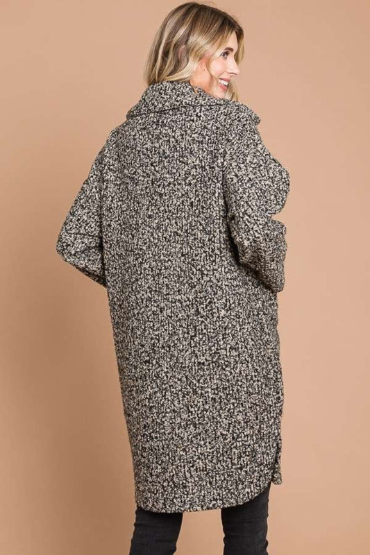 Culture Code Full Size Lapel Collar Double Breast Teddy Coat Luvéillé