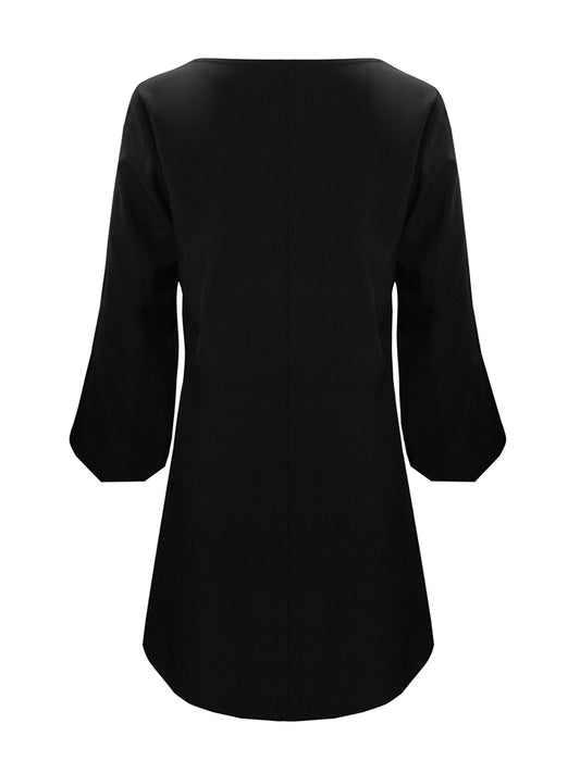 Cutout Long Sleeve Round Neck Dress Luvéillé