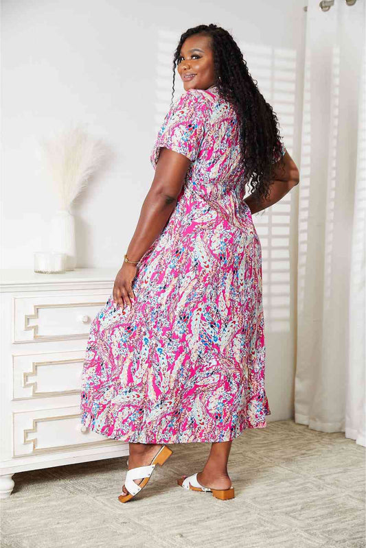 Double Take Multicolored V-Neck Maxi Dress Luvéillé