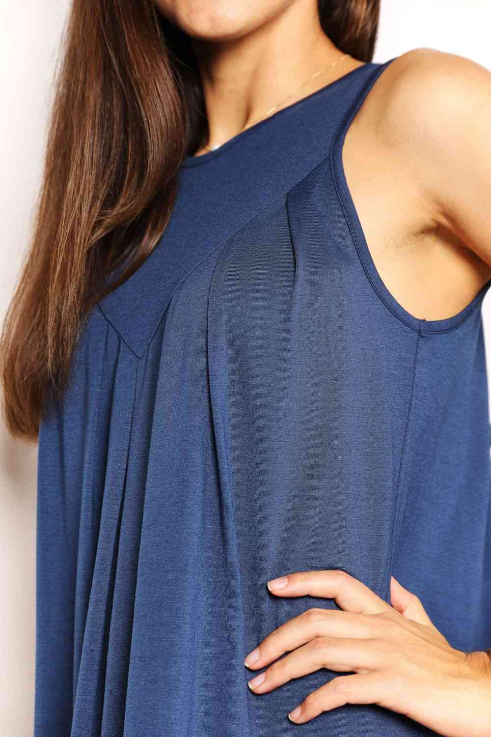 Double Take Round Neck Sleeveless Mini Dress Luvéillé