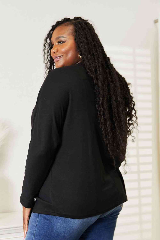 Double Take Seam Detail Round Neck Long Sleeve Top Luvéillé