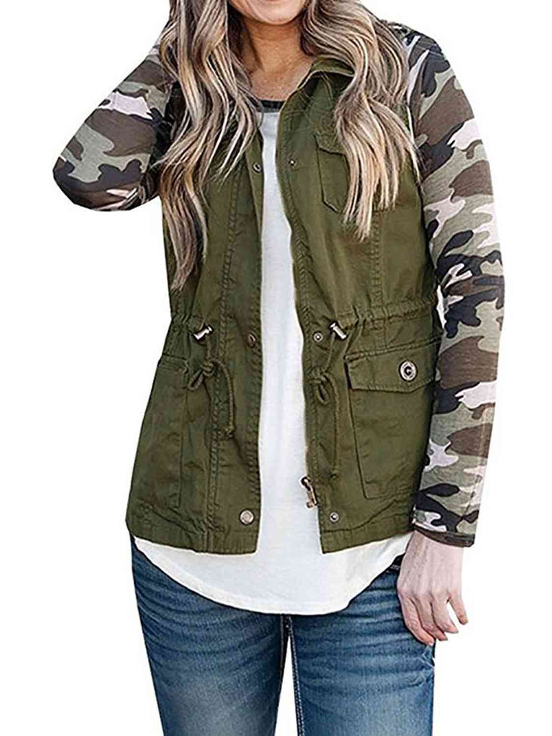 Drawstring Waist Vest with Pockets Luvéillé
