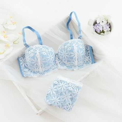 Half-cup Underwear Set With Lace Tops Luvéillé