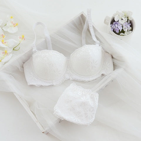 Half-cup Underwear Set With Lace Tops Luvéillé