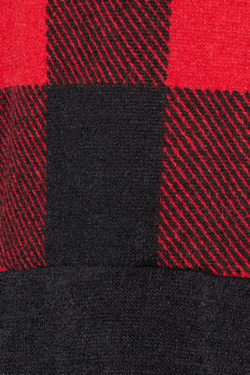Heimish Full Size Plaid Open Front Cardigan Luvéillé
