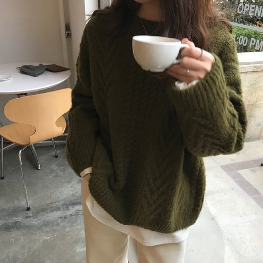 Loose And Lazy Retro Hong Kong Style Sweater Luvéillé